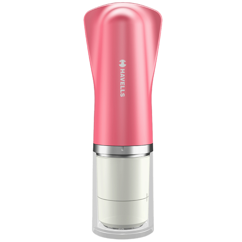 Buy Havells Fd Facial Hair Remover For Women Dual Track Rotary Blades Pink Online Croma